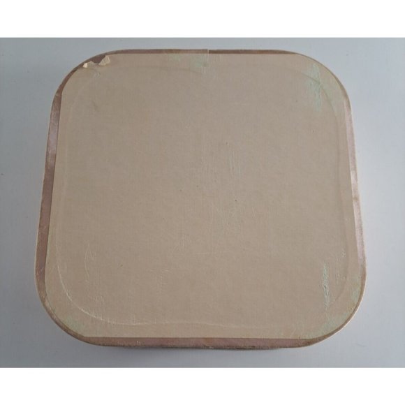 Vintage Handkerchief Scarf Box Gloves Pink Quilted Satin Square Retro 8x8 - Picture 5 of 5